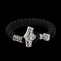 Thor's Hammer Braided Rope Viking Bracelet