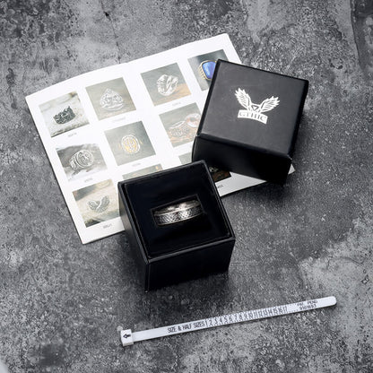 Tree of Life Knot Stainless Steel Viking Band Ring