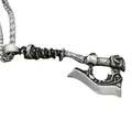 Pendant Viking Axe of Celtic Wolf and Raven / Stylish Necklace