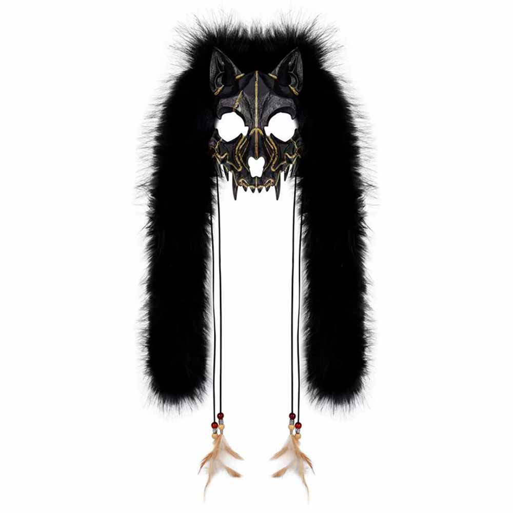 Viking Fox Long Ear Plush Cosplay Animal Mask