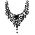 Gothic Necklace / Zinc Alloy Handmade Lace Necklace