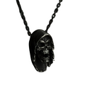 Pendant Skeleton Skull in Hood / Stainless Steel Necklace / Goth Jewelry
