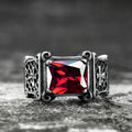 Cross Stainless Steel Gemstone Ring