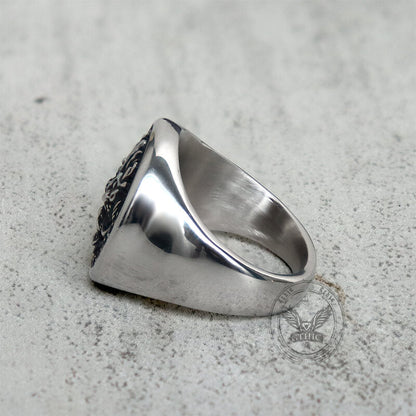 Dragon Head Pattern Stainless Steel Ring