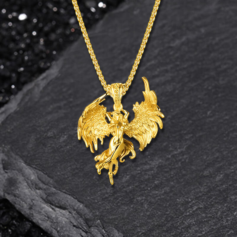 Guardian Angel Wings Stainless Steel Pendant