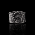 Hat Skull Sterling Silver Ring