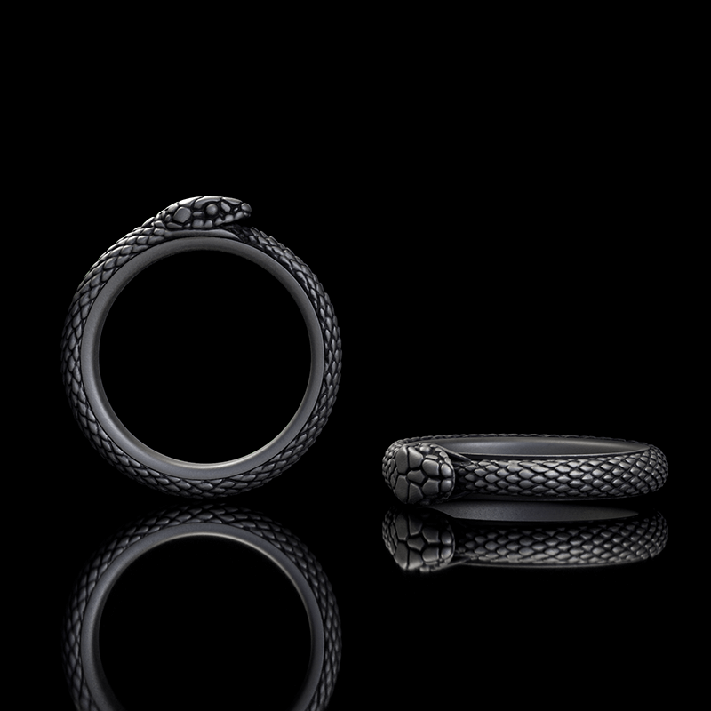 Ouroboros Sterling Silver Spinner Ring