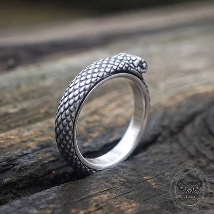 Ouroboros Sterling Silver Spinner Ring