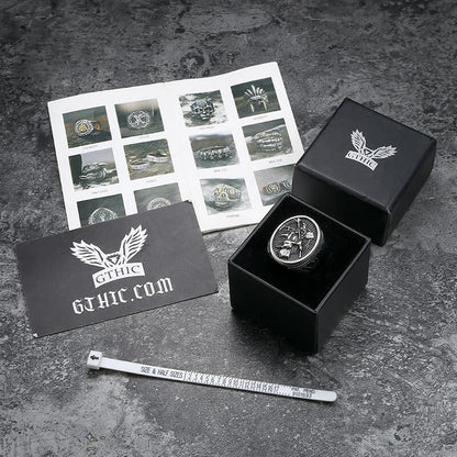 Reaper Scythe Stainless Steel Skull Ring