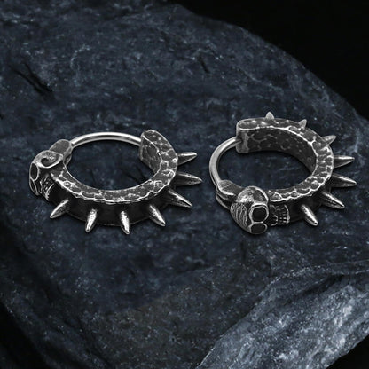 Skull and Thorns Stainless Steel Earrings