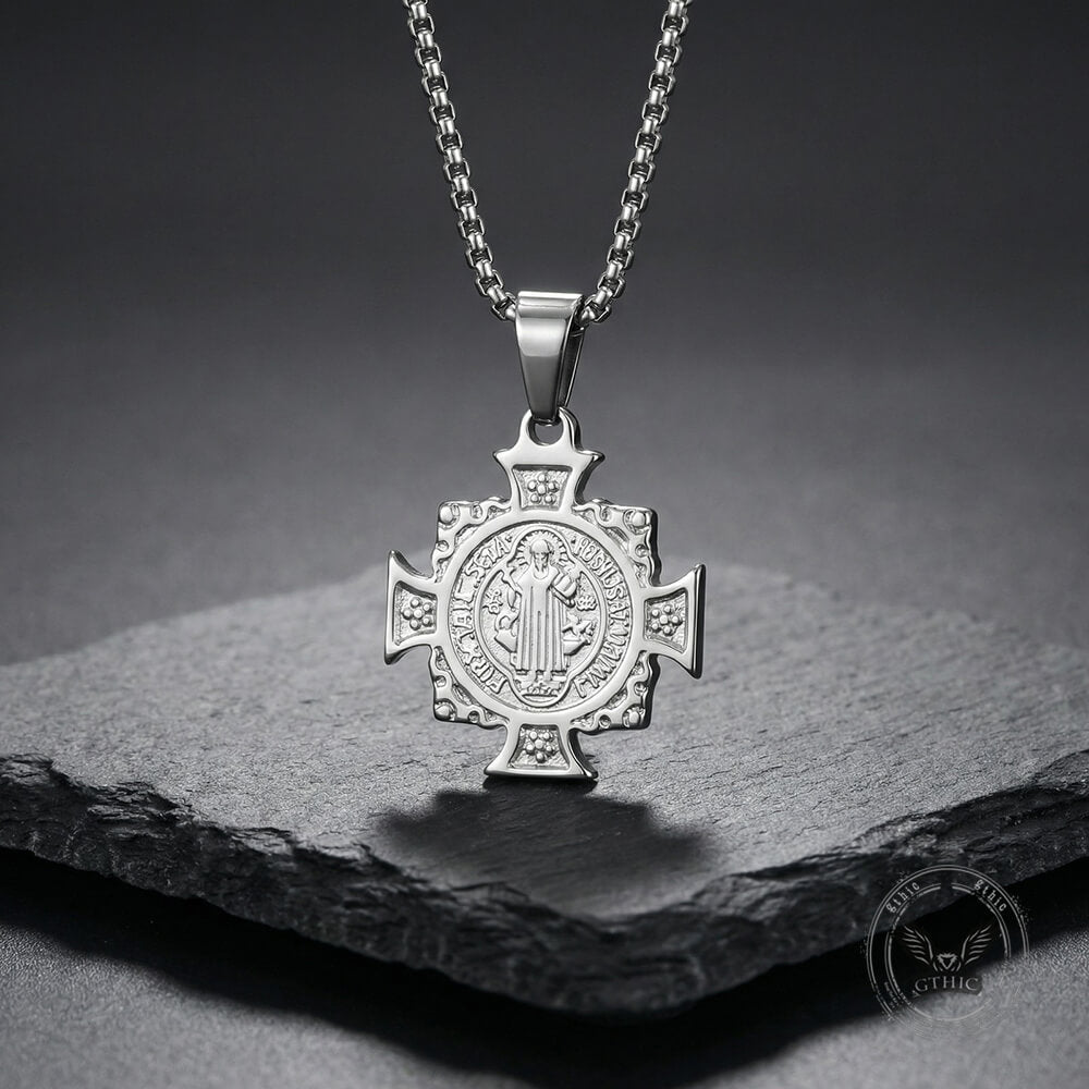 St. Benedict Cross Stainless Steel Pendant
