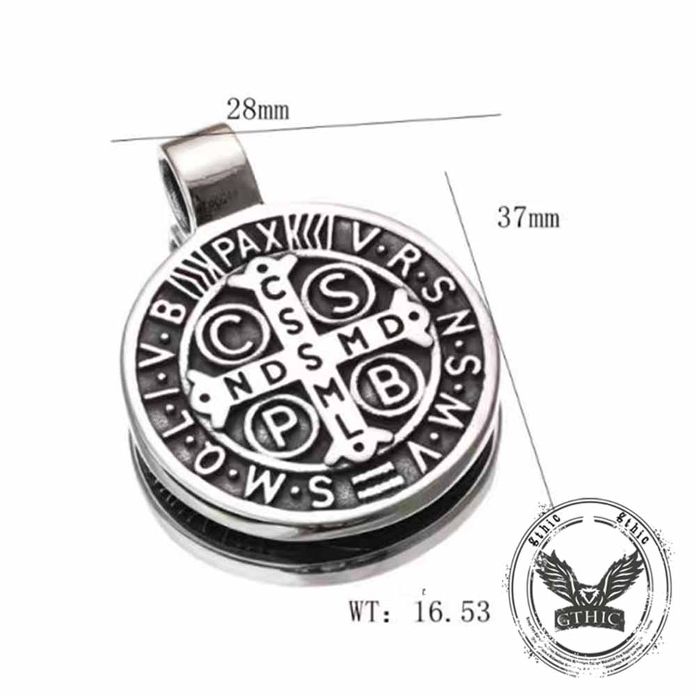 St. Benedict Medal Stainless Steel Pendant
