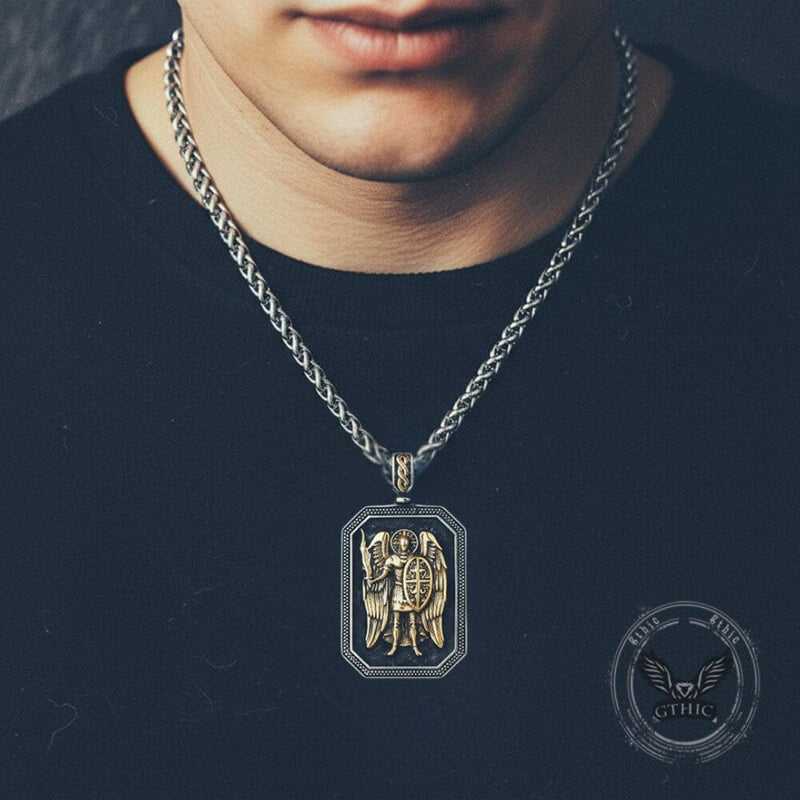 St. Michael Archangel Medal Stainless Steel Pendant