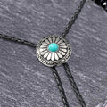 Sunflower Design Turquoise Alloy Bolo Tie