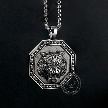 Tiger Head Stainless Steel Pendant