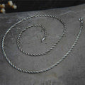 Twisted Cord Braided Sterling Silver Necklace