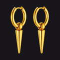 Long Spike Dangle Hoop Earrings for