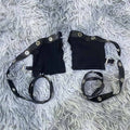 Y2k Gothic Pu Strap Half-finger Sleeve Gloves