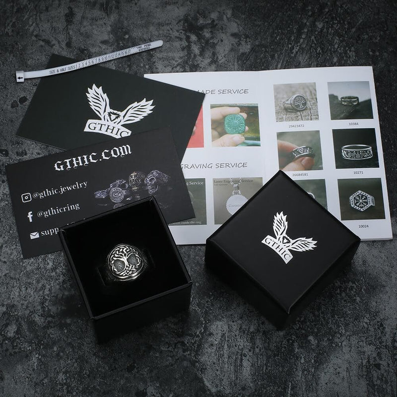 Yggdrasil Stainless Steel Viking Signet Ring