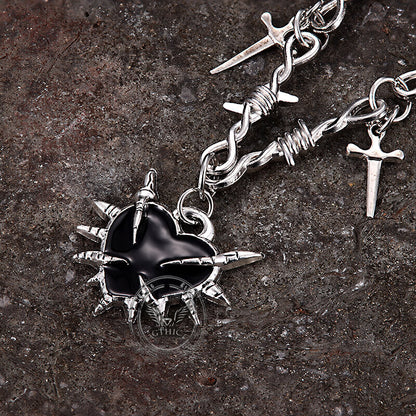 Y2k Love Sword Thorn Gothic Alloy Pendant